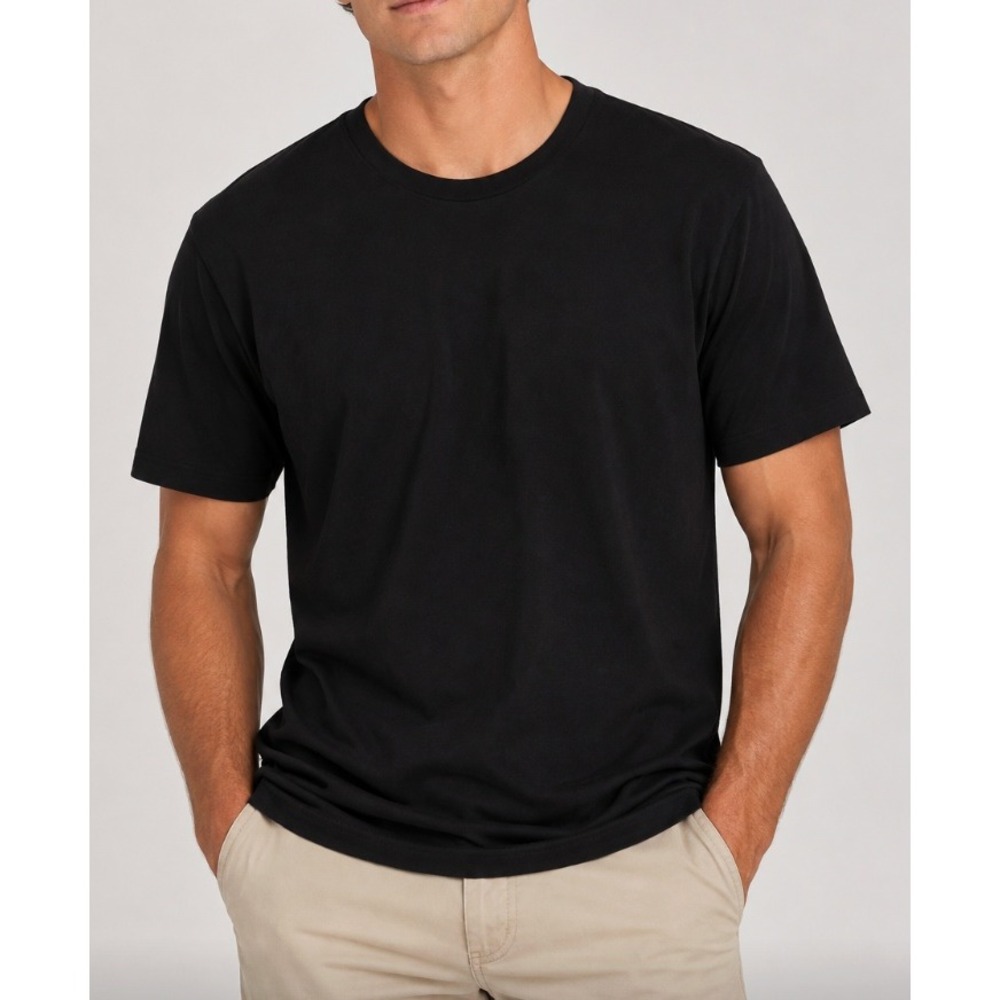 Alo Yoga Triumph Crew Neck Tee Black Short Sleeve Tri-Blend T-Shirt Mens L